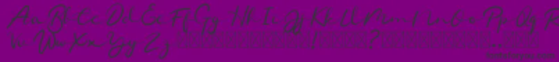 Chamelon Font – Black Fonts on Purple Background