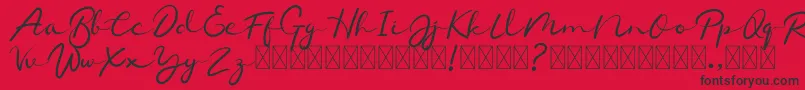 Chamelon Font – Black Fonts on Red Background