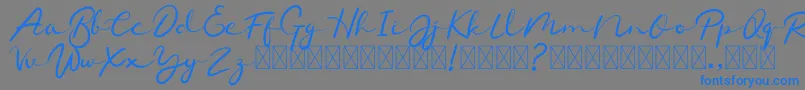 Chamelon Font – Blue Fonts on Gray Background
