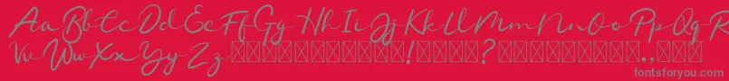 Шрифт Chamelon – серые шрифты на красном фоне