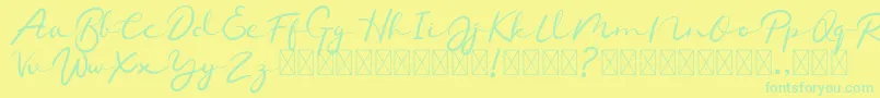 Chamelon Font – Green Fonts on Yellow Background