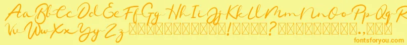 Шрифт Chamelon – оранжевые шрифты на жёлтом фоне