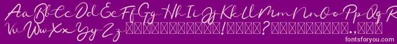 フォントChamelon – 紫の背景にピンクのフォント