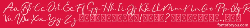 Chamelon Font – Pink Fonts on Red Background