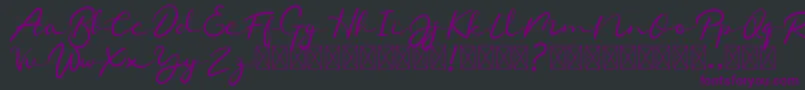 Chamelon-Schriftart – Violette Schriften auf schwarzem Hintergrund