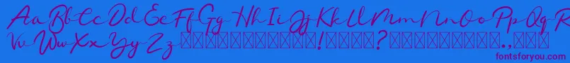 Шрифт Chamelon – фиолетовые шрифты на синем фоне