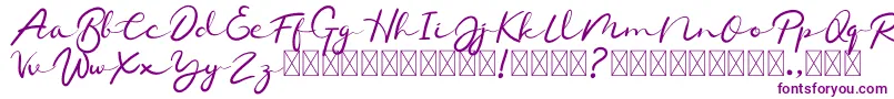 Chamelon Font – Purple Fonts on White Background