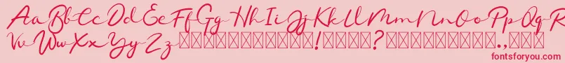 Chamelon Font – Red Fonts on Pink Background