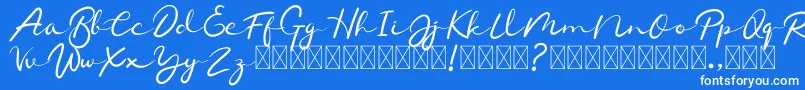 Шрифт Chamelon – белые шрифты на синем фоне