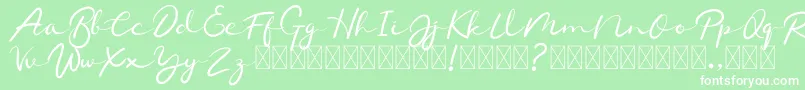 Czcionka Chamelon – białe czcionki na zielonym tle