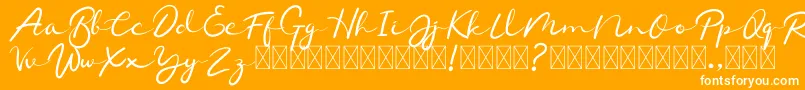 Chamelon-fontti – valkoiset fontit oranssilla taustalla