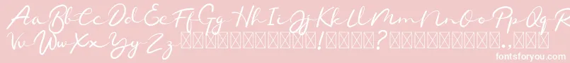 フォントChamelon – ピンクの背景に白い文字
