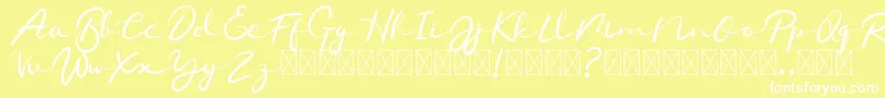 Chamelon-fontti – valkoiset fontit keltaisella taustalla