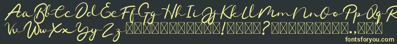 Chamelon-fontti – keltaiset fontit mustalla taustalla