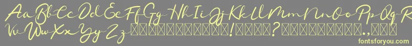 Chamelon-fontti – keltaiset fontit harmaalla taustalla
