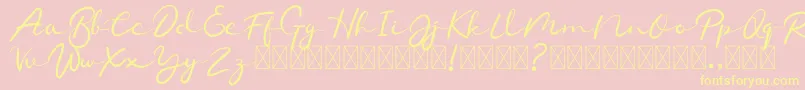 Шрифт Chamelon – жёлтые шрифты на розовом фоне