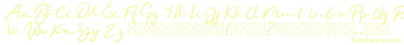 Chamelon Font – Yellow Fonts on White Background