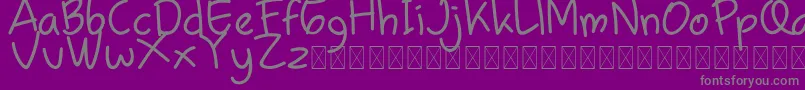fuente Chamilla Kids Regular – Fuentes Grises Sobre Fondo Morado
