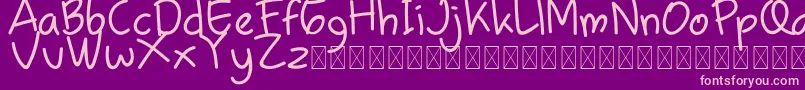 Chamilla Kids Regular Font – Pink Fonts on Purple Background