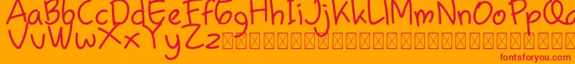 More about Chamilla Kids Regular Font Chamilla Kids Regular Font – Red Fonts on Orange Background