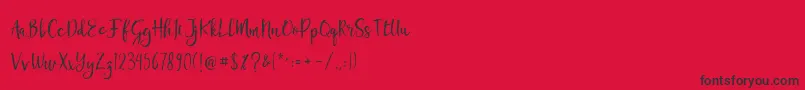 Chamille Font – Black Fonts on Red Background