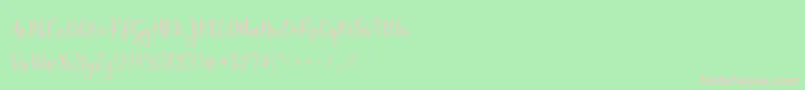 Chamille Font – Pink Fonts on Green Background