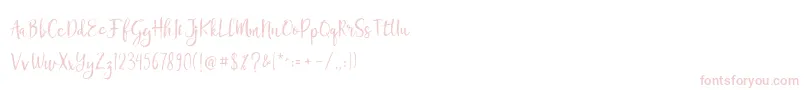 Chamille Font – Pink Fonts on White Background
