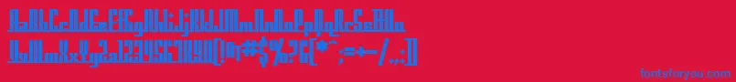 SfAmericanaDreamsUprightBold Font – Blue Fonts on Red Background