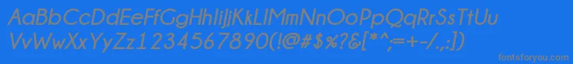 Champagne  Limousines Bold Italic Font – Gray Fonts on Blue Background