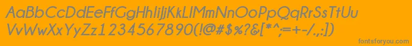 Champagne  Limousines Bold Italic Font – Gray Fonts on Orange Background