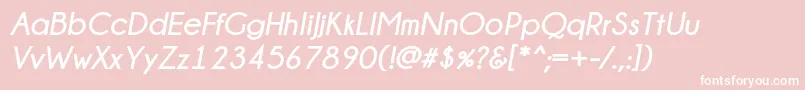 fuente Champagne  Limousines Bold Italic – Fuentes Blancas Sobre Fondo Rosa