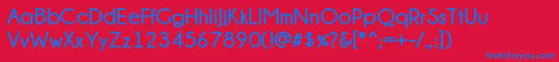 Champagne  Limousines Bold Font – Blue Fonts on Red Background