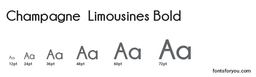 Champagne  Limousines Bold Font Sizes