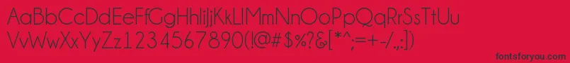 Champagne  Limousines Font – Black Fonts on Red Background
