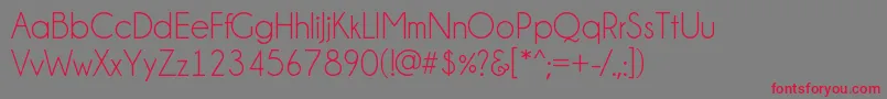 Champagne  Limousines Font – Red Fonts on Gray Background