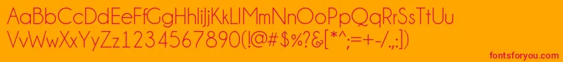 Champagne  Limousines Font – Red Fonts on Orange Background