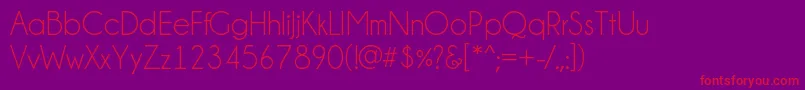 Champagne  Limousines Font – Red Fonts on Purple Background