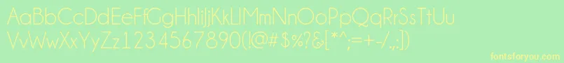 Champagne  Limousines Font – Yellow Fonts on Green Background