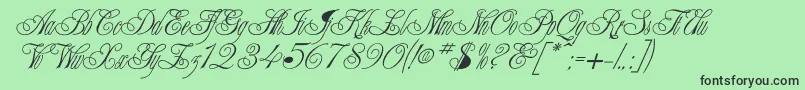 CHAMPGNE Font – Black Fonts on Green Background