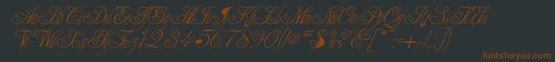 CHAMPGNE Font – Brown Fonts on Black Background