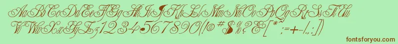 CHAMPGNE Font – Brown Fonts on Green Background