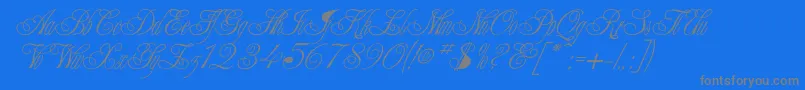 CHAMPGNE Font – Gray Fonts on Blue Background