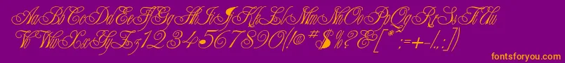 CHAMPGNE Font – Orange Fonts on Purple Background