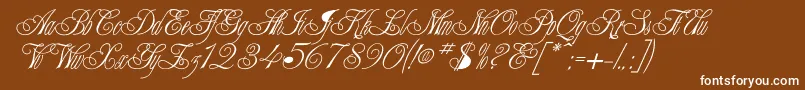 CHAMPGNE Font – White Fonts on Brown Background