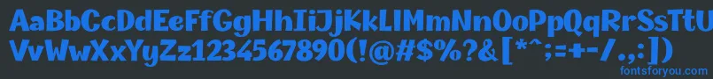 Police Champigna Black – polices bleues sur fond noir