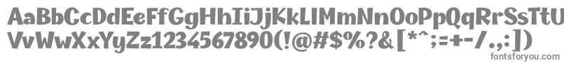 Champigna Black-fontti – harmaat kirjasimet valkoisella taustalla