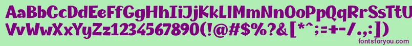 Champigna Black Font – Purple Fonts on Green Background