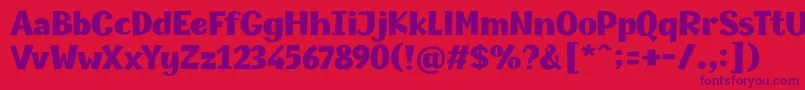 Champigna Black Font – Purple Fonts on Red Background