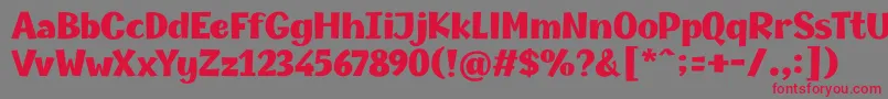 Champigna Black Font – Red Fonts on Gray Background