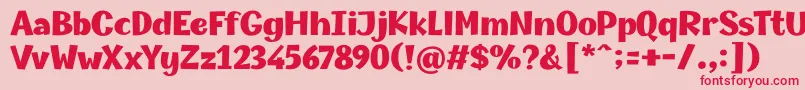 Champigna Black Font – Red Fonts on Pink Background
